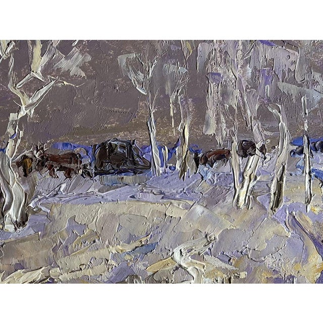 Paper Oil Painting the End of Winter Is Coming Soon Oleksiy Ivanyuk For Sale - Image 7 of 10