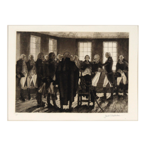 General Washington Saying Farewell to His Officers in Fraunces Tavern, New York by Samuel Chamberlain