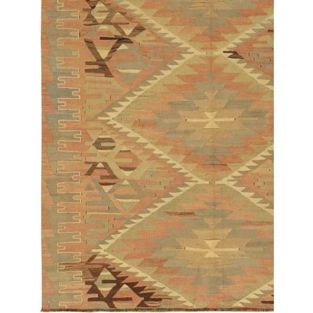Vintage Turkish Kilim Area Rug 5'2 X 10' For Sale - Image 9 of 9