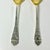 Vintage Hollywood Regency Art Deco Boho Chic Etched Plated Stainless Salad Utensils - A Pair For Sale - Image 4 of 12