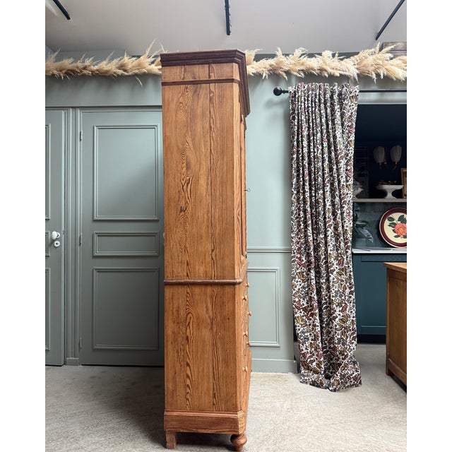 Antique Louis Philippe Wardrobe in Pine For Sale - Image 4 of 18
