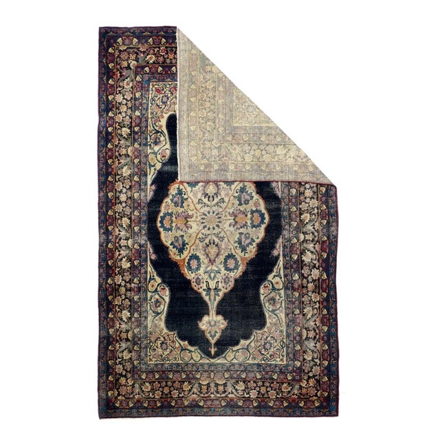 Antique Lavar Kerman Rug 4'8'' x 7'8''.