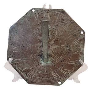 Sundial in Patinated and Engraved Bronze, 1720