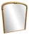 Large Antique English Arched Gilt Rope Twist Framed Overmantle Mirror, 1800s For Sale