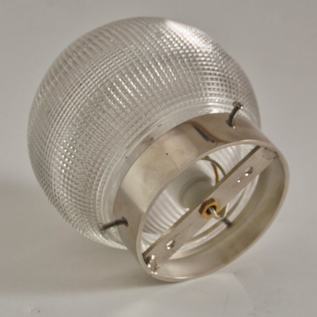 Holophane Vintage French Industrial Ceiling Light from Holophane, 1930s For Sale - Image 4 of 8