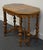 Vintage Antique Mediterranean Revival Old World Black Walnut & Pecan 36" Accent Table W. Intricate Turned Baluster Legs For Sale - Image 4 of 8