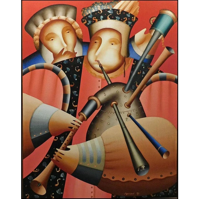 Impressionist Anton Arkhipov "Untitled" Hand Signed on Canvas With Artist Custom Framed For Sale - Image 3 of 7