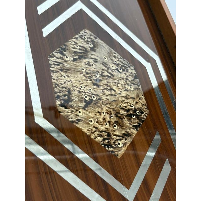 Art Deco Tray in Wood and Glass, France, 1940s For Sale - Image 6 of 10