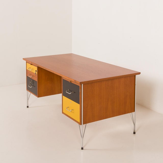 Mid-Century Modern Danish Teak Desk, 1970s For Sale - Image 4 of 18
