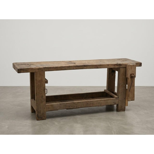 Carpenters Workbench in Oak, 1880 For Sale - Image 3 of 4
