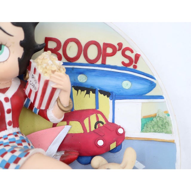 Traditional Betty Boop "At the Drive-In" 3-D Sculptural Collector Plate For Sale - Image 3 of 9