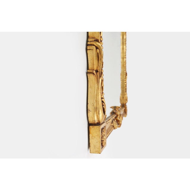 Baroque Gilt Carved Wooden Wall Mirror, Belgium 1950s For Sale - Image 10 of 13