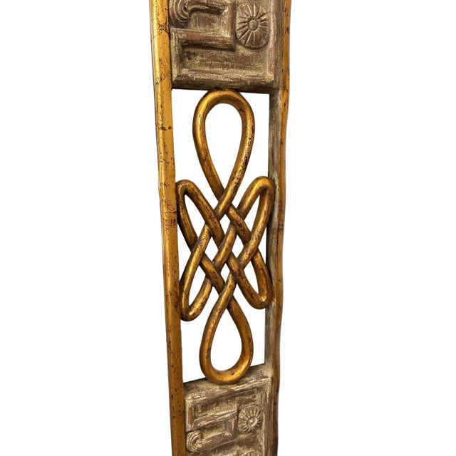 Harrison & Gil Large Harrison & Gil for Dauphine Carved Giltwood Beveled Wall Mirror For Sale - Image 4 of 5