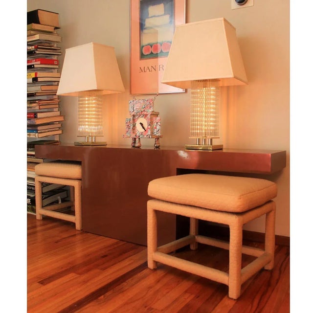 Hollywood Regency 1980s Gaetano Sciolari Lamp Pair For Sale - Image 3 of 7