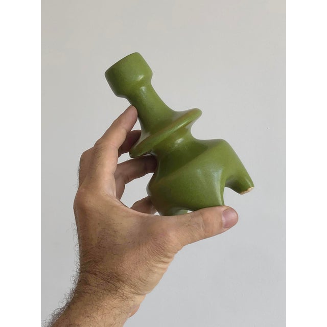 Free-Form Ceramic Candlestick attributed to André Baud, Vallauris, France, 1950s, Set of 2 For Sale - Image 6 of 12