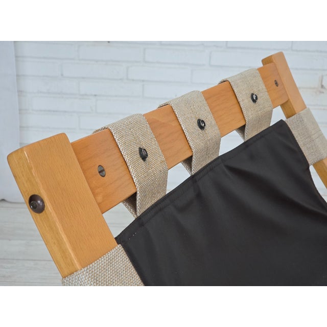 1970s Norwegian Model Kengu Armchair in Leather and Bentwood from Rybo Rykken & Co, 1970s For Sale - Image 5 of 18