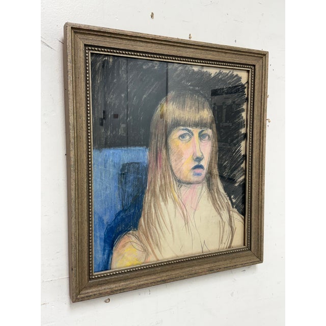 American Late 20th Century Self Portrait by Unknown Artist, Framed For Sale - Image 3 of 12