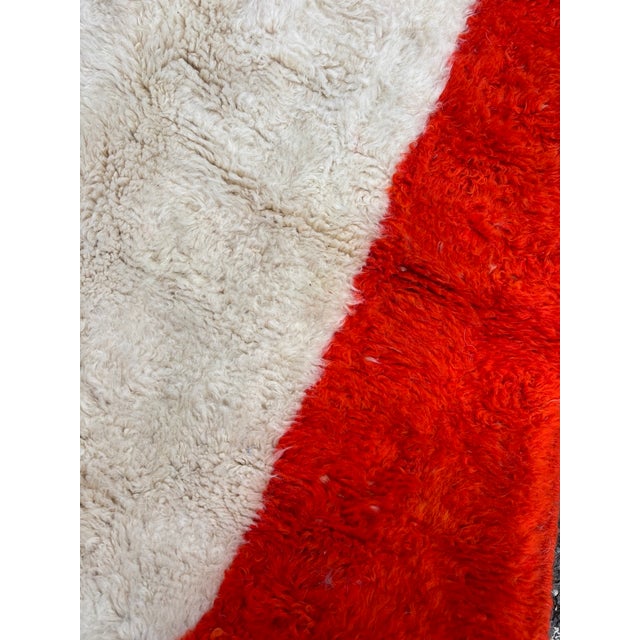 Hand-Knotted Moroccan Beni M'rirt Berber Rug — Geometric Color Block Wool on Ivory — 6'6" X 9'10" For Sale - Image 6 of 12