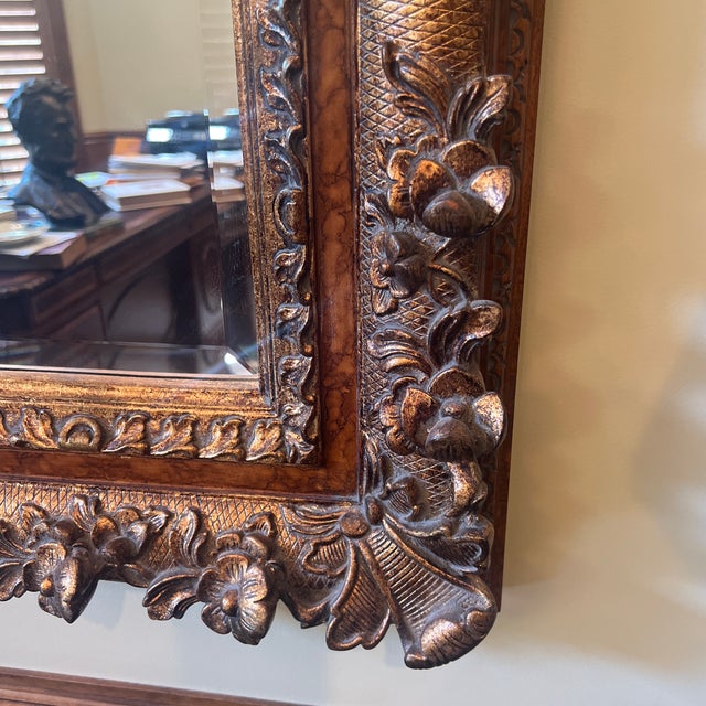 1990s Immaculate Framed Beveled Mirror For Sale - Image 4 of 5