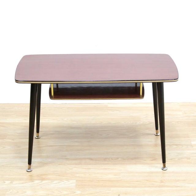 Mid-Century Modern Mid Century Atomic Rectangle Coffee Side Table For Sale - Image 3 of 7