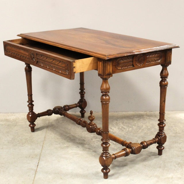 Antique Walnut Writing Desk For Sale - Image 6 of 15