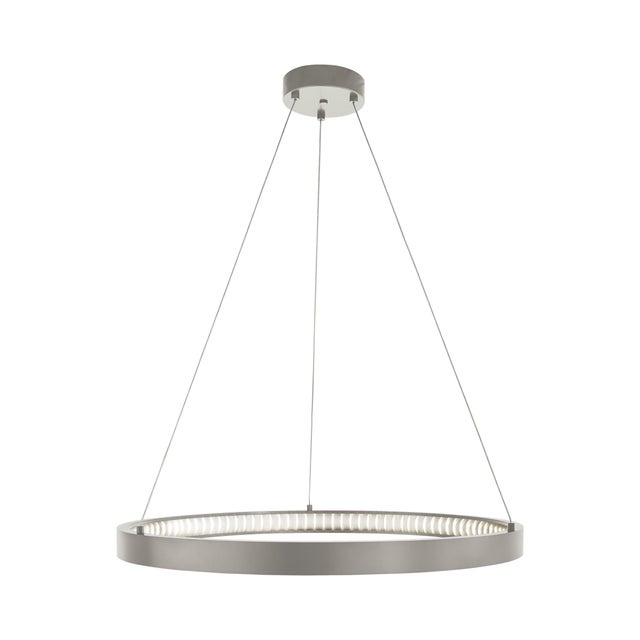 Contemporary Visual Comfort Modern Bodiam 30 Suspension LED Satin Nickel For Sale - Image 3 of 3