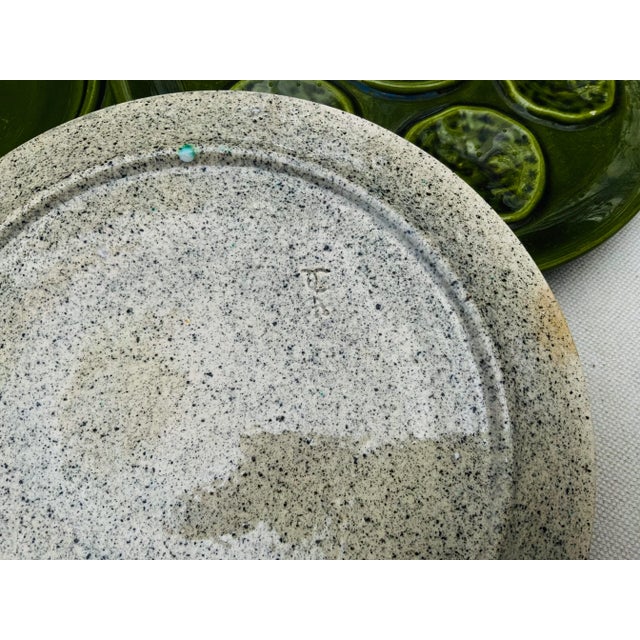 French Porcelain Oyster Plates, Set of 5, Midcentury Artist Signed For Sale - Image 10 of 11
