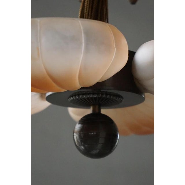 Vintage Swedish Art Deco Pendant Light by Harald Notini for Böhlmarks, 1930s For Sale - Image 12 of 13