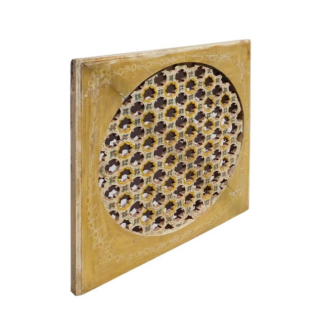 This is a handmade wood wall accent panel / hanging plaque with simple but sophiscated flower star pattern. It is in...