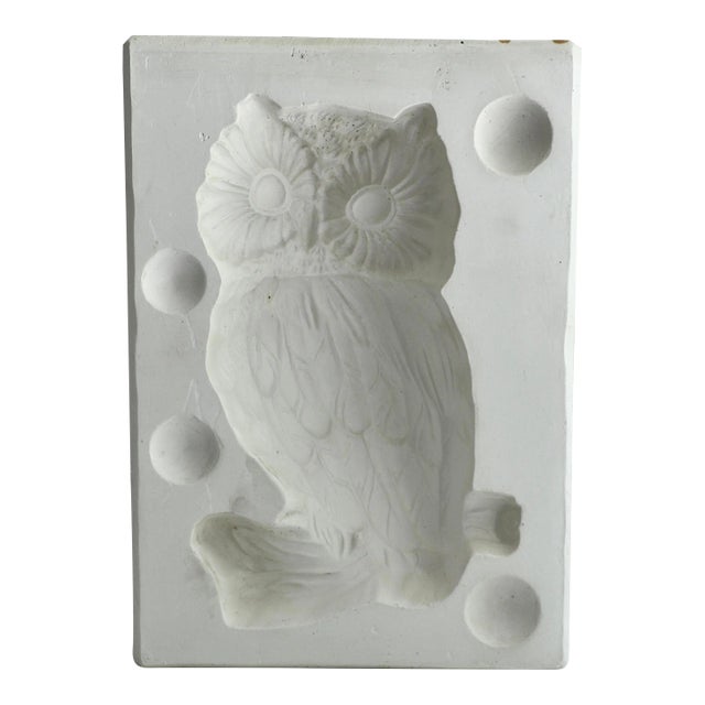 Vintage Mid-Century Modern Ceramic Owl Mold For Sale
