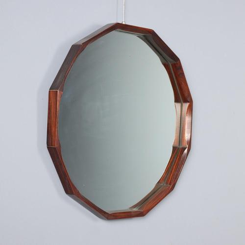 Brown Dodecahedron Mirror, 1960s For Sale - Image 8 of 8