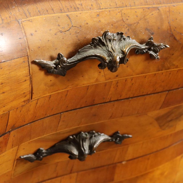 Baroque Style Bureau in Walnut and Maple For Sale - Image 5 of 13