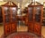 1960s Pair of English Regency Style Mahogany Inlaid Corner Cabinets For Sale - Image 4 of 18