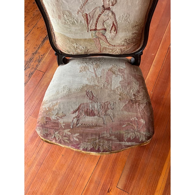 19th Century Louis XV Style Side Chair With Tapestry Upholstery For Sale - Image 10 of 10