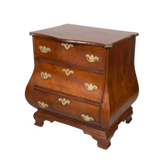 Dutch Mahogany Bombe Petit Chest of Drawers For Sale - Image 9 of 12