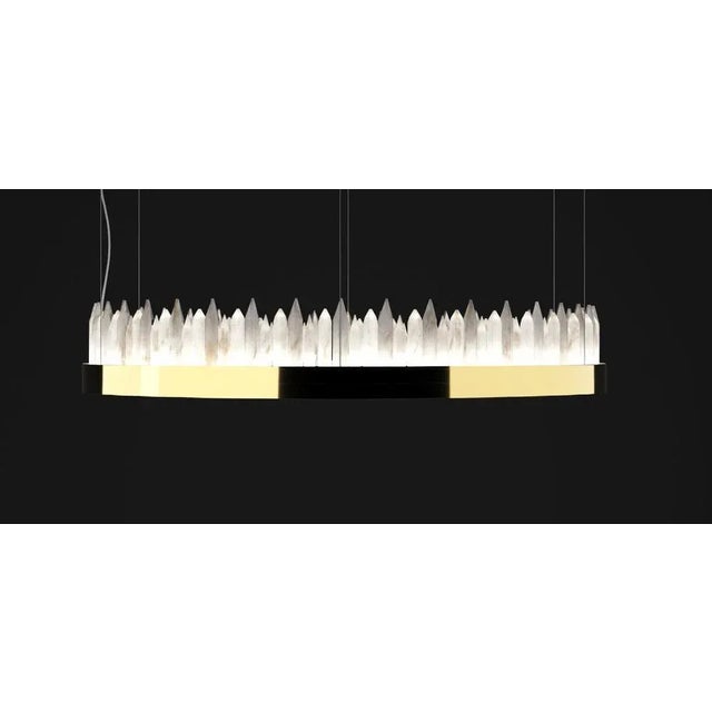 Uranano Shiny Gold 120 Pendant Light 3 by Alabattro Italian For Sale - Image 4 of 5