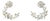 0.24 Carat Round Brilliant Cut Diamond Gold Earrings, Pair For Sale