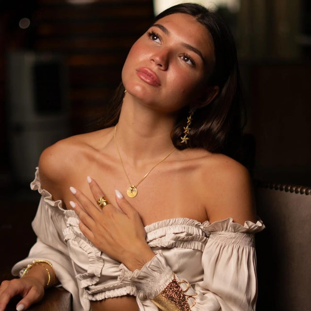 Early 21st Century Guardian Eagle Medallion Gold Necklace For Sale - Image 5 of 9