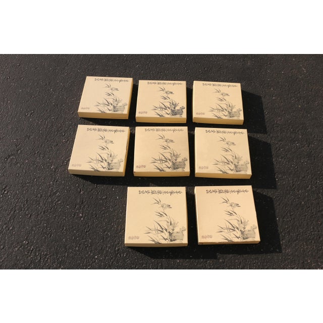 Vintage Set of 8 Jingdezhen Porcelain Decorative Plates With Chinese Landscape Scenes & Traditional Asian Architecture For Sale - Image 10 of 18