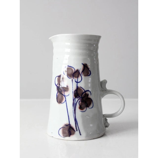 Vintage Studio Pottery Pitcher For Sale - Image 4 of 13