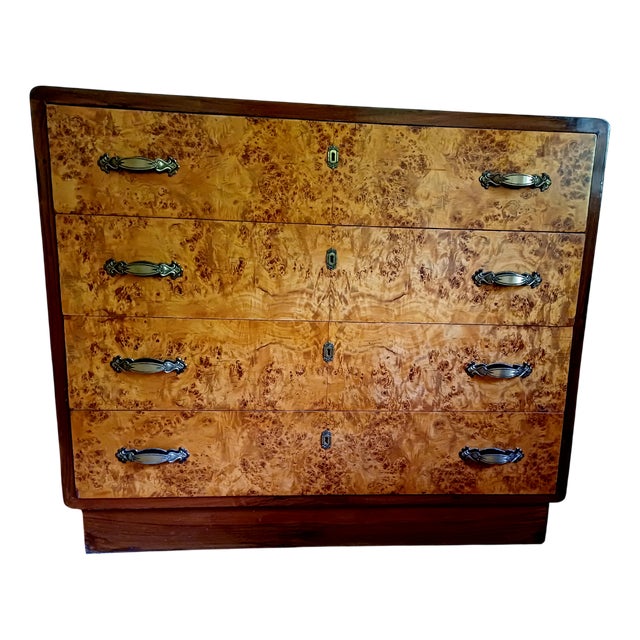 Vintage Italian Chest of Drawers in Birch, 1936 For Sale