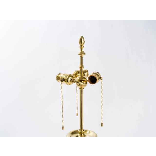 Mid-Century Single Cast Brass Lamp For Sale In New York - Image 6 of 8