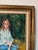 Forest Green 1970s Vintage E. Weight Portrait of a Girl in Landscape Oil on Canvas Painting, Framed For Sale - Image 8 of 12