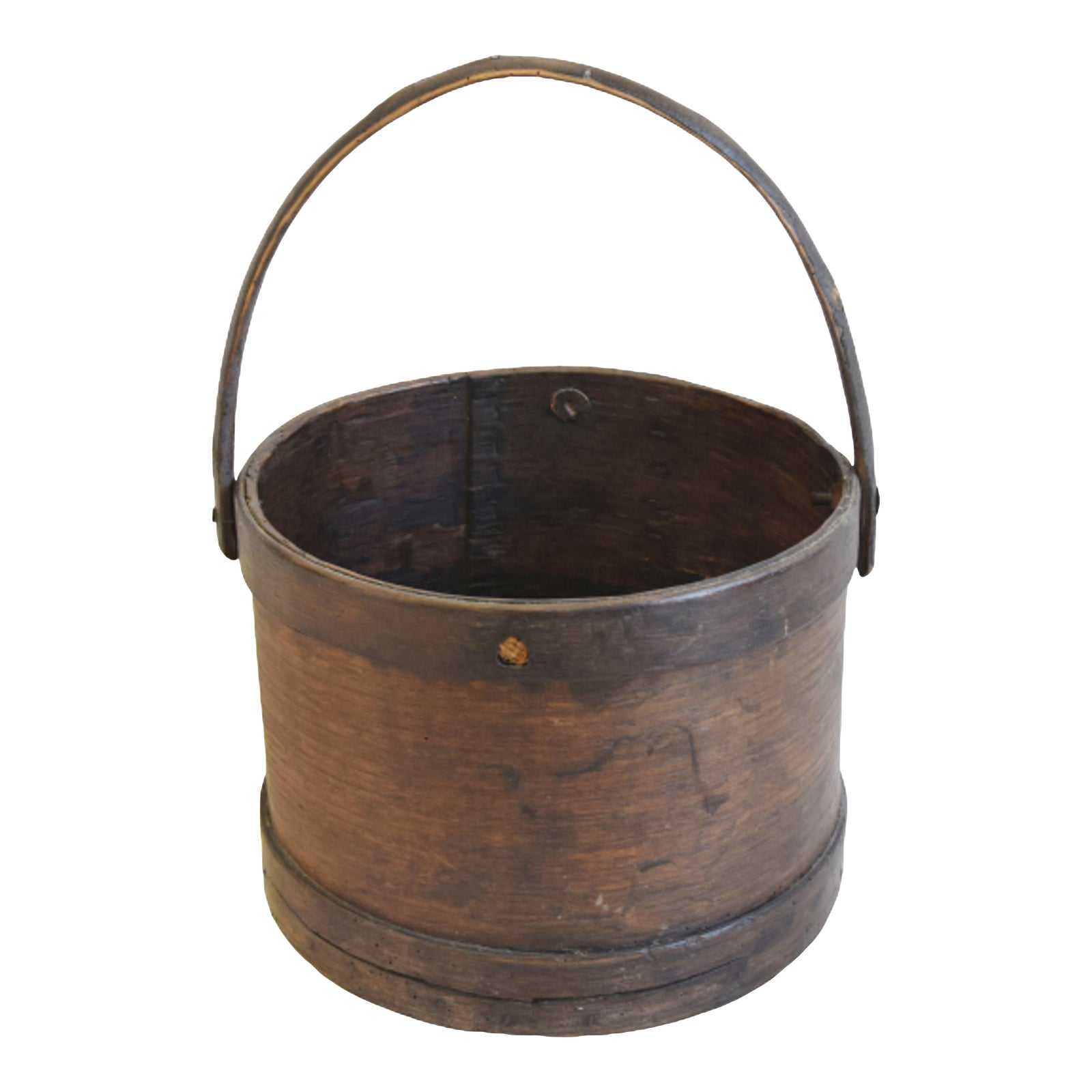Antique Primitive Wood Firkin Bucket W/ Handle Chairish