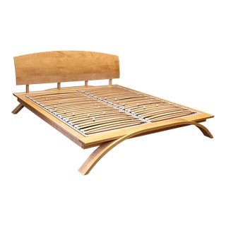 Eastern King Thomas Moser Vita Bed Frame in Maple For Sale