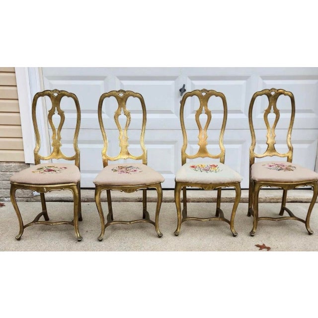 Vintage Drexel Et Cetera Tiger Lily Table & 4 Chairs Often Attributed to Arthur Court Made by Kessler Industries - Set of 6 For Sale - Image 6 of 12