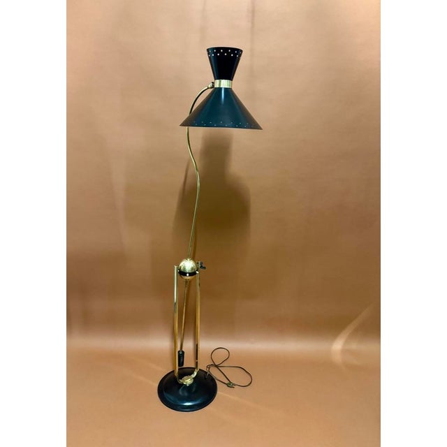 Mid-Century Modern Floor Lamp by Jean Boris Lacroix, 1940 For Sale - Image 3 of 11