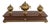 Mahogany and Gilded Bronze Inkwell, 1800s For Sale