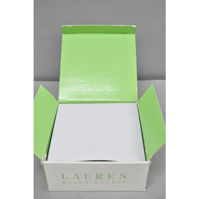 Late 20th Century Lauren Ralph Lauren "Mackenzie Quilt" 3 Pc Bone China Children's "Abc" Dish Set For Sale - Image 16 of 18