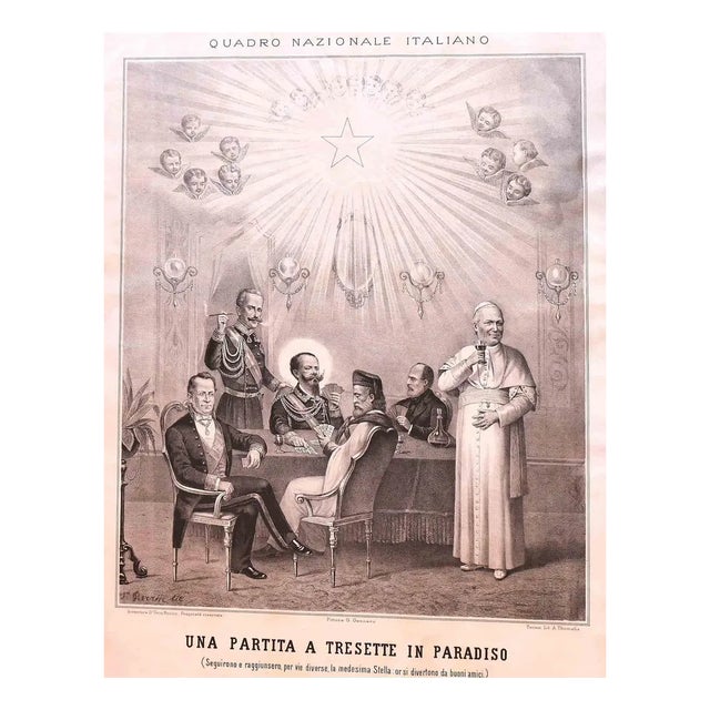 In Paradise, Original Lithograph, 19th-Century For Sale